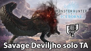 MHW Iceborne  Savage Deviljho solo Switch Axe  437 TA rules [upl. by Nichols561]