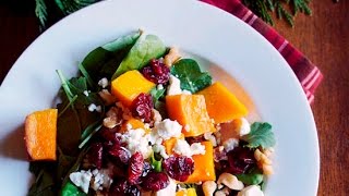 Butternut Squash Recipe Roasted Butternut Squash and Spinach Salad [upl. by Iover]