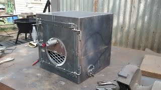 Fire box build for barrel smoker [upl. by Elbertina]