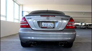 C55 AMG RENNtech Headers LOUD SOUNDS Revving  Parking Garage [upl. by Marozas]