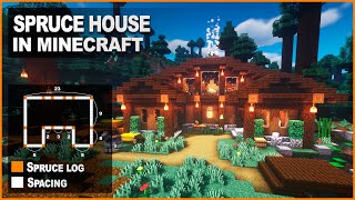 Minecraft How to build a Spruce House  Easy Tutorial [upl. by Namia]