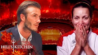 Soccer Star David Beckham Dines At Hells Kitchen [upl. by Martelli]