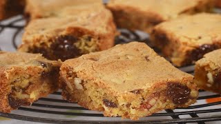 Blondies Recipe Demonstration  Joyofbakingcom [upl. by Nestor]