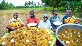 BIRYANI  MUTTON BIRYANI with Eggs  Traditional Biryani Recipe cooking in Village  Village Cooking [upl. by Atikim731]