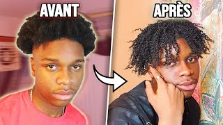 COMMENT FAIRE DES BOUCLES  Curly Hair Routine Homme Noir [upl. by Leryt]