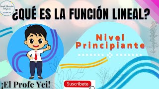 ¿Qué es la Función Lineal [upl. by Yecnay]