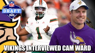 REPORT Vikings Interviewed Miami QB Cam Ward The Potential 1 Overall Pick [upl. by Nylkcaj]