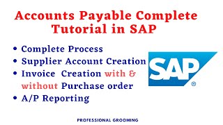 Sap accounts payable training  SAP Accounts Payable complete Tutorial [upl. by Jeremias]