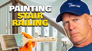 Painting A Hand Rail How To Paint Stair Railing [upl. by Eenafets]