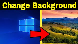 How To Change Desktop Background image in Windows 10  Tutorial  Quick Tech Tips 2023 [upl. by Krystyna154]