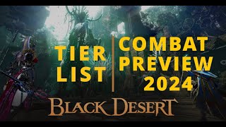 BLACK DESERT PVE TIER LIST  EACH CLASS  COMBAT PREVIEW 2024 [upl. by Lledra652]