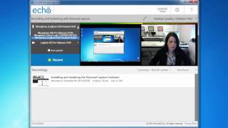Echo 360 Recording and Publishing with Personal Capture [upl. by Birkett86]