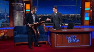 Nick Offerman Built A Table For The Late Show [upl. by Eimac]