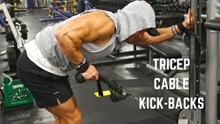 How To Kill It With Tricep Cable Rope KickBacks [upl. by Hills854]