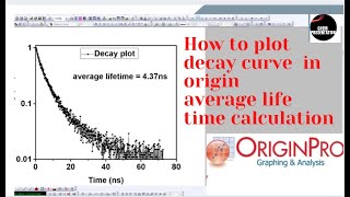 PL DECAY CURVES OF NANOCRYSTALS BY USING ORIGIN SOFTWARE [upl. by Anwahsak894]