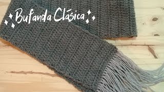 Bufanda Clásica 🧣 Tejida a Crochet  Paso a Paso [upl. by Scevour]