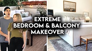 EXTREME PRIMARY BEDROOM  BALCONY MAKEOVER  LAKE HOUSE [upl. by Lanuk]