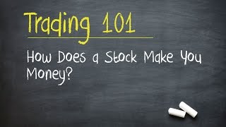 Trading 101 How Does a Stock Make You Money [upl. by Taimi]