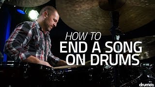 How To End A Song On Drums  Drum Lesson Drumeo [upl. by Llertrac682]