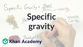 Specific gravity  Fluids  Physics  Khan Academy [upl. by Alahcim]