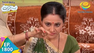 Taarak Mehta Ka Ooltah Chashmah  Episode 1800  Full Episode [upl. by Adnalram]