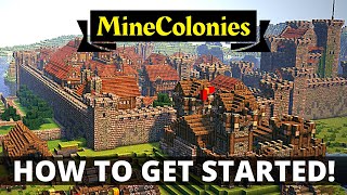 MineColonies  How To Get Started Modded Minecraft [upl. by Araf]