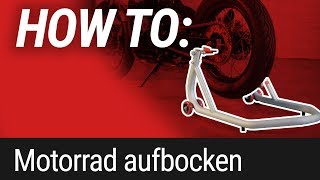 HOW TO Motorrad aufbocken mit Motorradheber [upl. by Shirline]