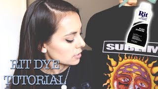 DYEING CLOTHES BLACK  RIT DYE TUTORIAL [upl. by Donaghue421]