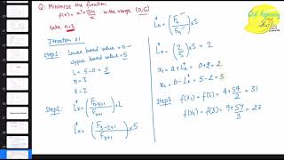 Fibonacci Search Method with Numerical Example [upl. by Alig]