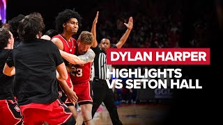 Dylan Harper Highlights vs Seton Hall [upl. by Rabi]