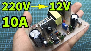 220V to 12V 10A Power Supply [upl. by Kreitman]