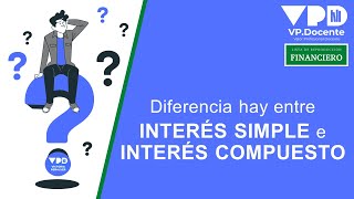 Diferencia entre INTERÉS SIMPLE Y COMPUESTO [upl. by Nerra]