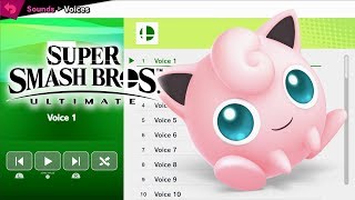 Jigglypuff Voices  Super Smash Bros Ultimate [upl. by Nbi86]