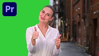 How to Remove Green Screen in Premiere Pro 2021 IN SECONDS [upl. by Castro]