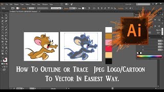 Adobe Illustrator CC Tutorial  How to image trace in illustrator in easiest way [upl. by Anderson]