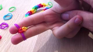 Double Fishtail Loom Band using your Fingers [upl. by Lorenz29]