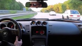 SLEEPER GOLF MK1 smokes Porsche GT3 and 350Z on the Autobahn [upl. by Wehhtam162]