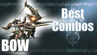 Monster Hunter World MHW  The BEST Bow Combos Guide [upl. by Navad]