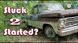 First Start in 25 Years Abandoned 1968 Ford F100 Ranger Revival  Stuck to Started [upl. by Dowell733]