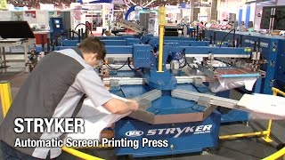 Stryker  Automatic Screen Printing Press  MampR Screen Printing [upl. by Helfant919]