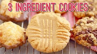 3 Ingredient Cookies Peanut Butter Cookies Recipe amp More [upl. by Spooner101]