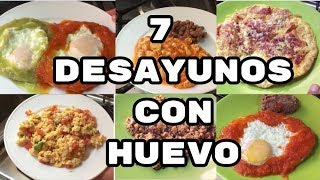 7 Desayunos con Huevo Desayunos Faciles y RapidosFABI CEA [upl. by Baiss]