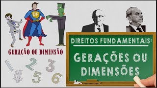 Gerações ou Dimensões dos Direitos Fundamentais [upl. by Nnairrek240]