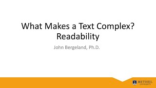 Readability [upl. by Lehcnom286]