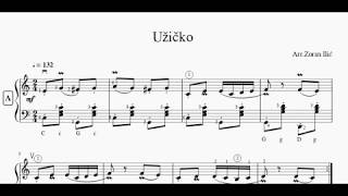 Užičko kolo  Note za harmoniku [upl. by Hebbe]