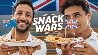 Snack Wars with Lando Norris and Daniel Ricciardo [upl. by Hillhouse]