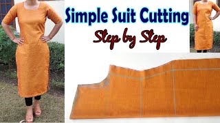 Part1 Simple Suitkameez Cutting for Beginners  English Subtitles  Stitch By Stitch [upl. by Aros]