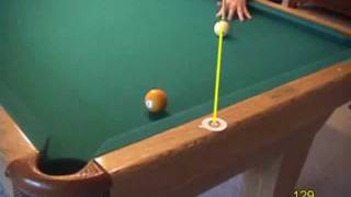 Pool and billiards drill for aiming shallowangle onerail kick shots from VEPP IV NV C13 [upl. by Maggio]