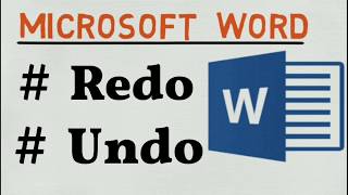 How To Use Undo and Redo Options In MS Word in Hindi [upl. by Enaenaj]