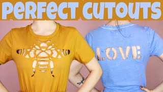 Perfect Cutouts DIY TShirt Cutting Tutorials  TipsHow to Plan and Cut Out Your Designs  No Sew [upl. by Yoong]